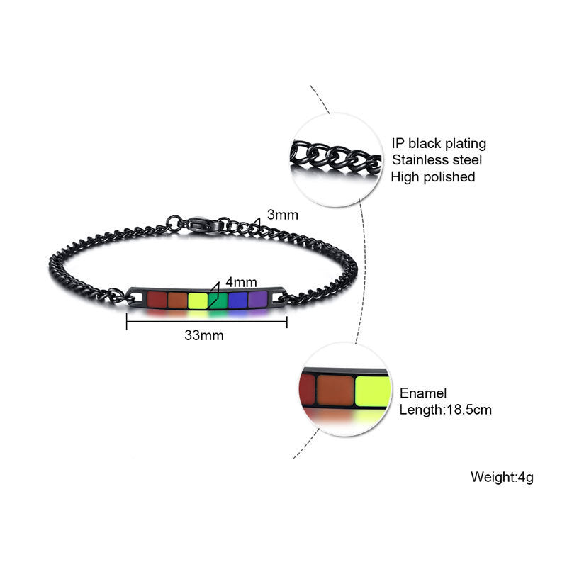Titanium Steel Curved Couple Stainless Bangle Bracelets