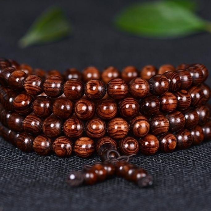 Women's & Men's Rosewood Buddha Beads Red Sandalwood Crafts Bracelet