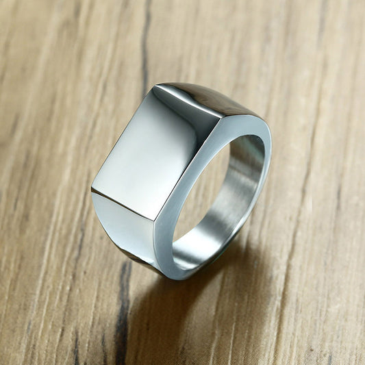 Men's Listed Stainless Steel Simple Casting Glossy Rings
