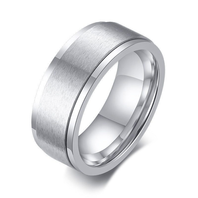 Men's Index Finger Joint Stainless Steel Rotary Rings