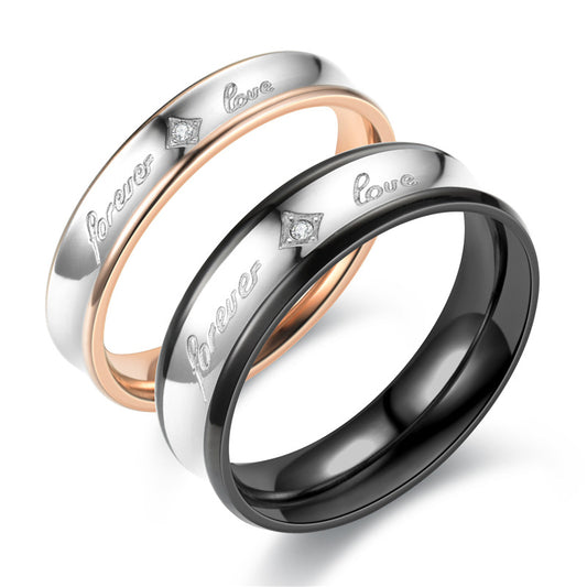 Unique New Fashion Rhinestone Zircon Couple Rings