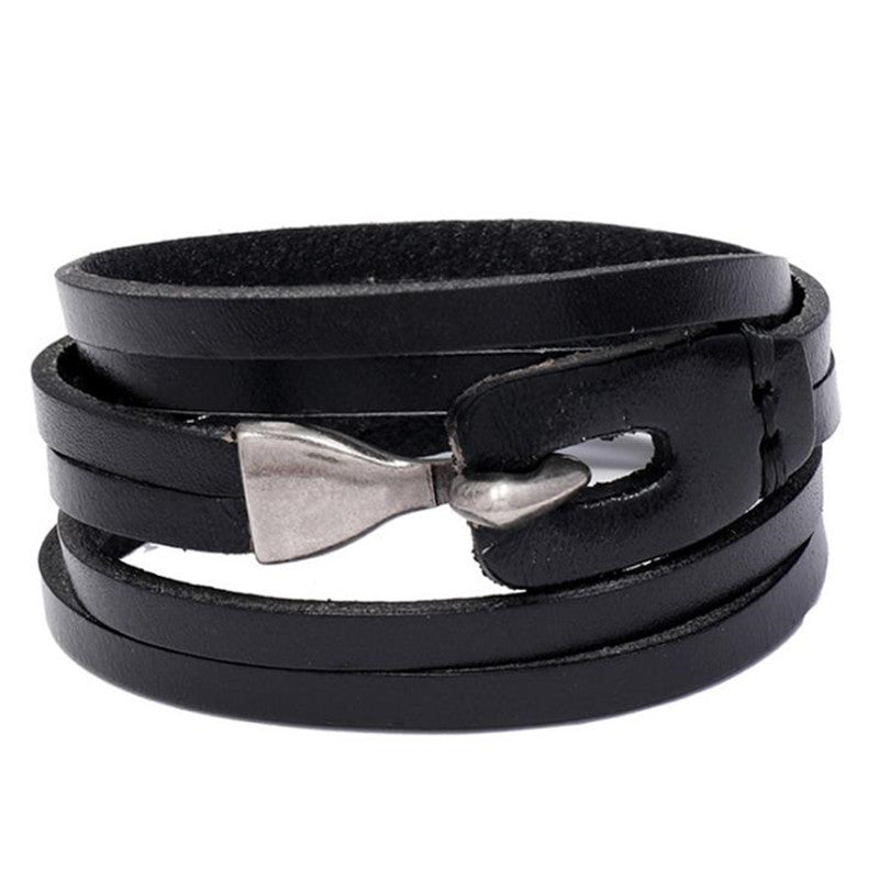 Fashion Ornament Punk Retro Cowhide Simple Bracelets