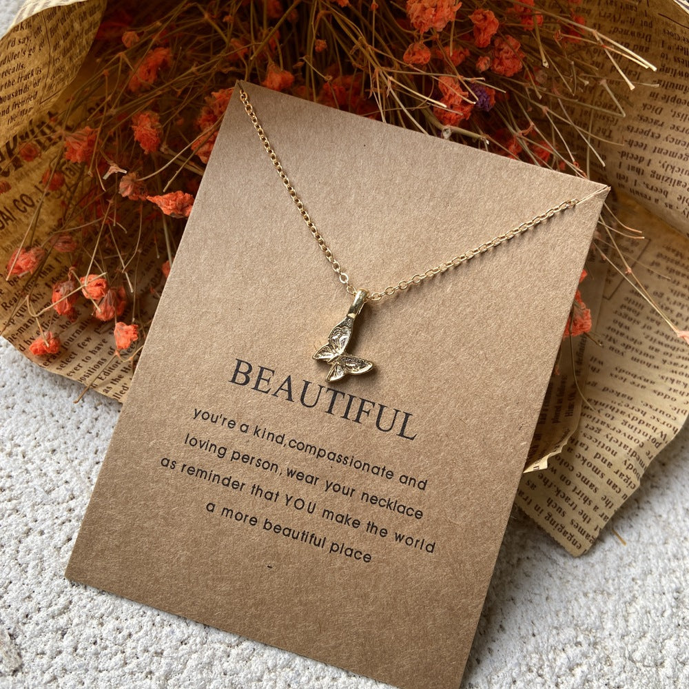 Creative Paper Card Simple Circle Clavicle Necklaces