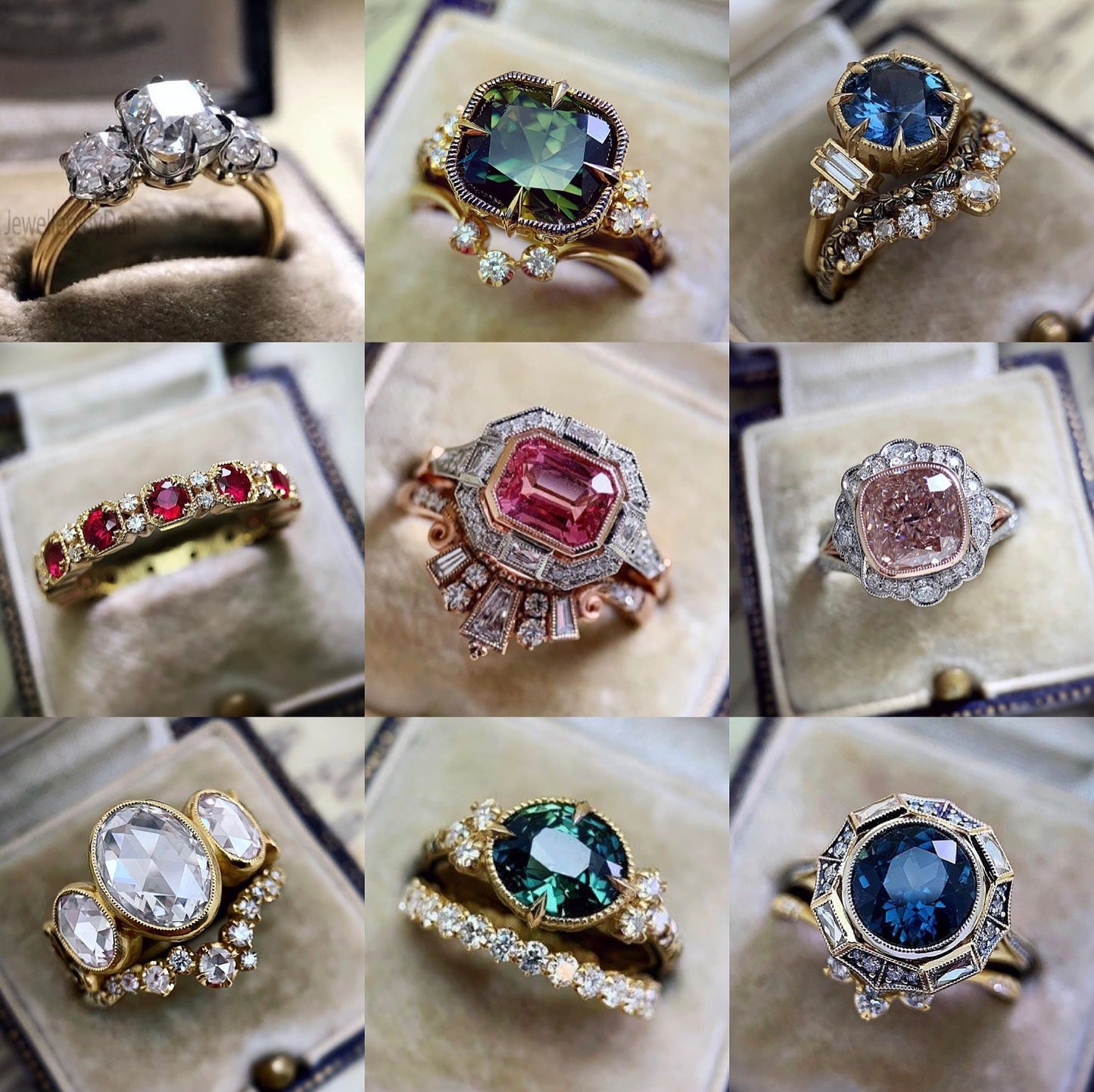 Glamorous Engagement Zircon Inlaid Fashion Alloy Rings