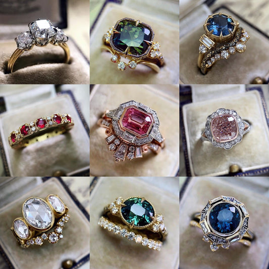 Glamorous Engagement Zircon Inlaid Fashion Alloy Rings