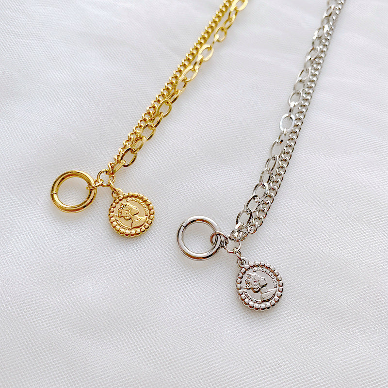 Titanium Steel Queen Buckle Color Protection Female Bracelet