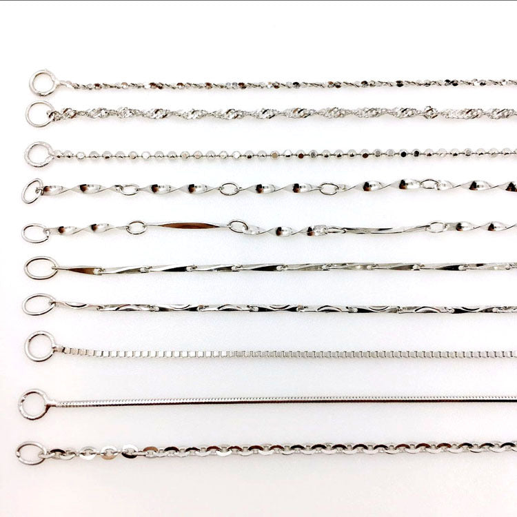 Women's Melon Seed Box Snake Bone Twisted Necklace