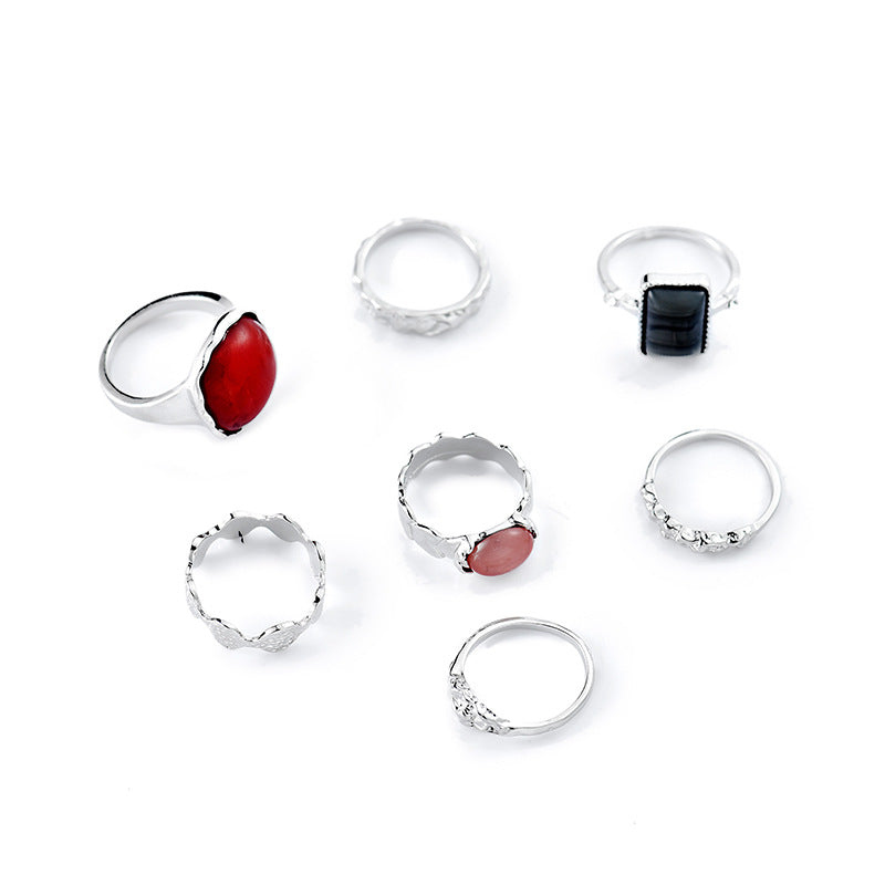 Small Round Style Mild Luxury Gem Personality Trendy Ring