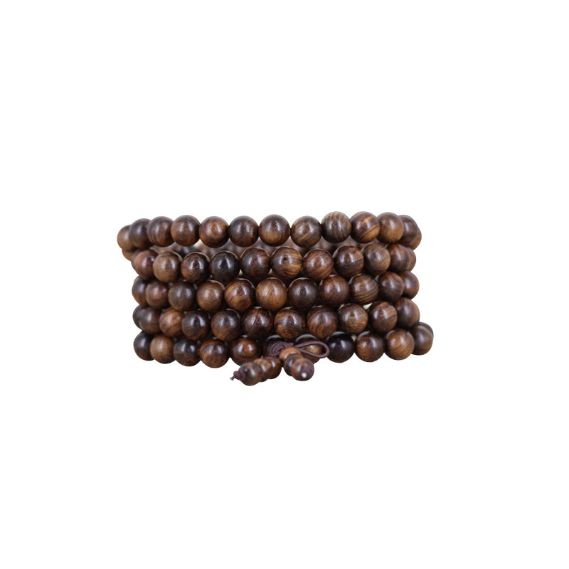 Black Rosewood Rosary Plus Spacer Beads Bracelet