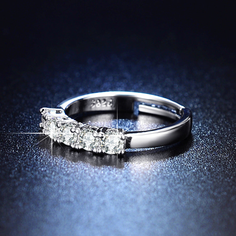 Broadcast Moissanite Stackable Carat Simulation Diamond Ring