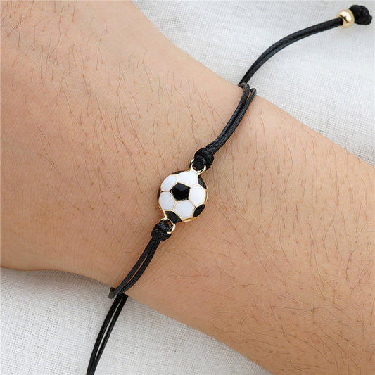 Card Personality Kinetic System Alloy Football Bracelet