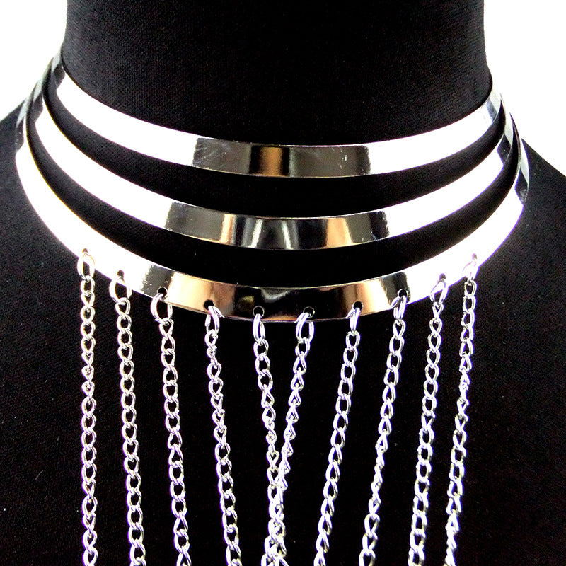 Gold Big Hoop Exaggerated Personalized Body Collar