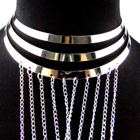 Gold Big Hoop Exaggerated Personalized Body Collar