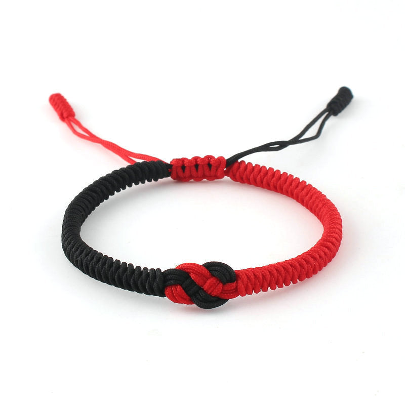 Life Red Rope Hand-woven Double Money Knot Couple Bracelets
