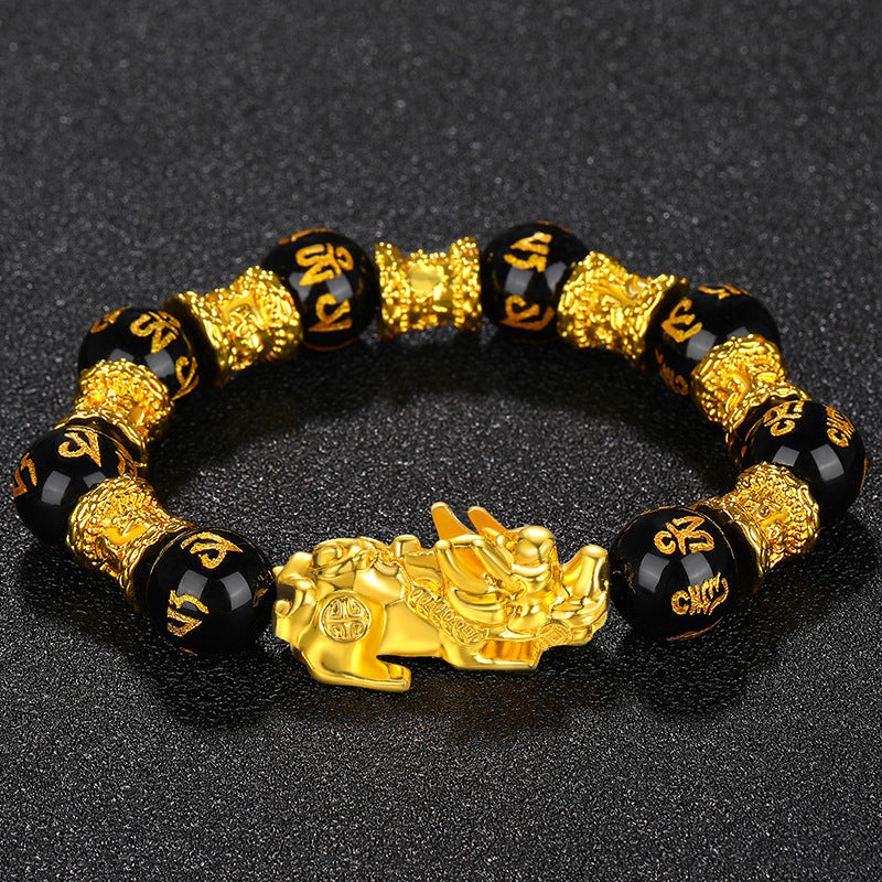 Men's Vietnam Placer Gold Pi Imitation Hard Pure Fast Bracelet