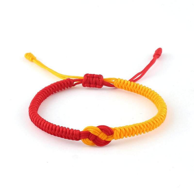 Life Red Rope Hand-woven Double Money Knot Couple Bracelets