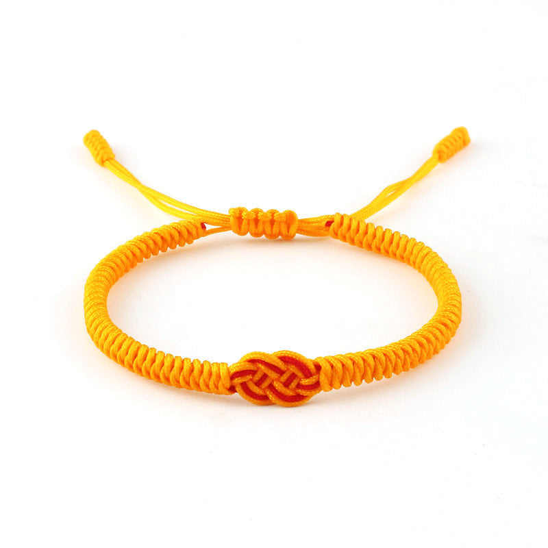 Life Red Rope Hand-woven Double Money Knot Couple Bracelets