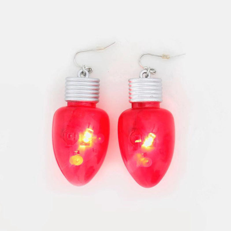 Classic Christmas Night Light Snowflake Glowing Earrings