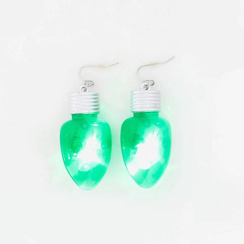 Classic Christmas Night Light Snowflake Glowing Earrings