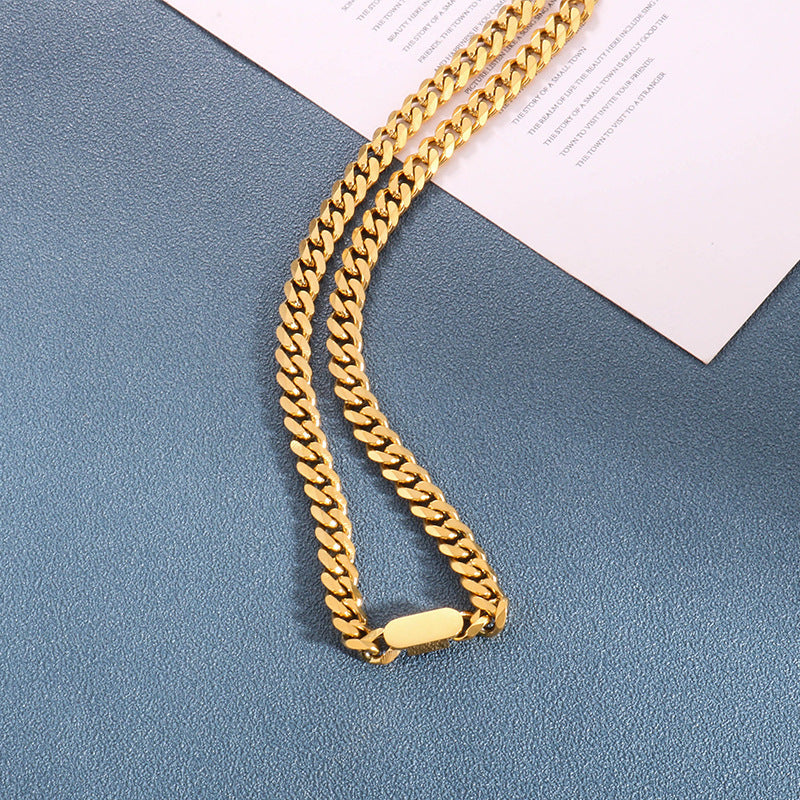 Thick Straps Titanium Steel Cold Wind Exaggerated Necklaces