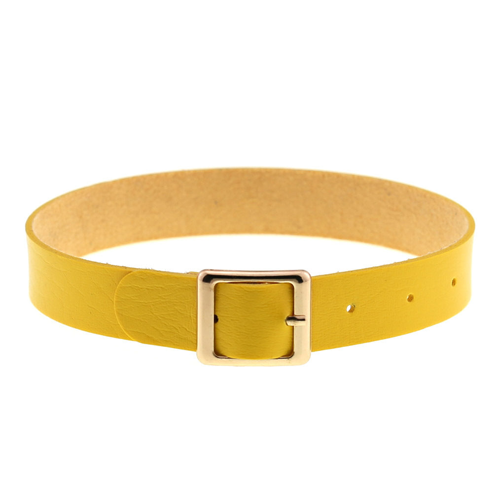 Rock Leather Female Neck Band Personality Collar