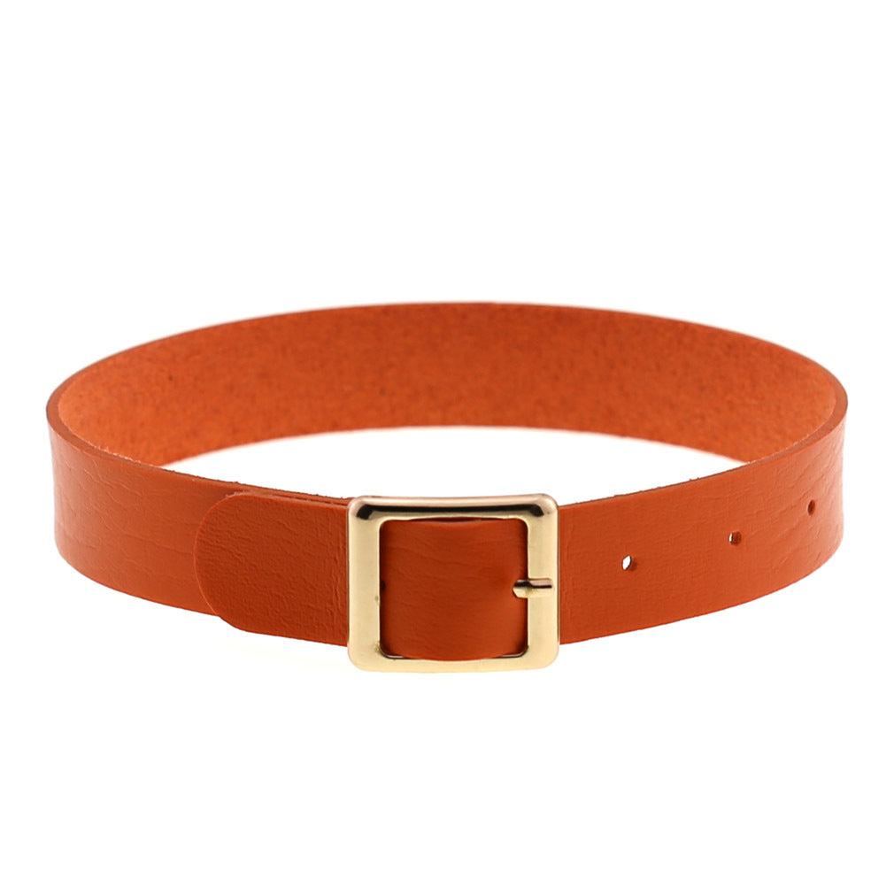Rock Leather Female Neck Band Personality Collar