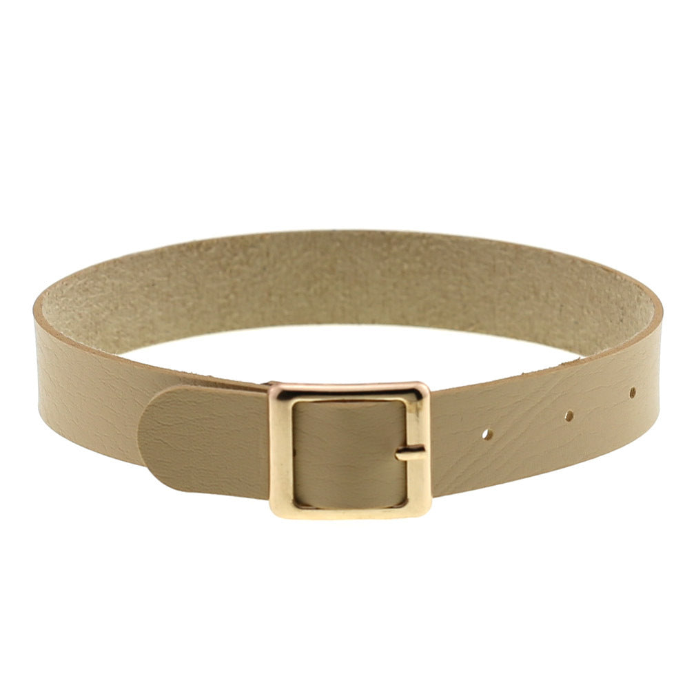 Rock Leather Female Neck Band Personality Collar