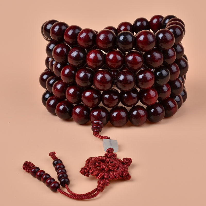 Women's & Men's Purple Sandalwood French Wheel Buddha Beads Running Rivers Bracelet