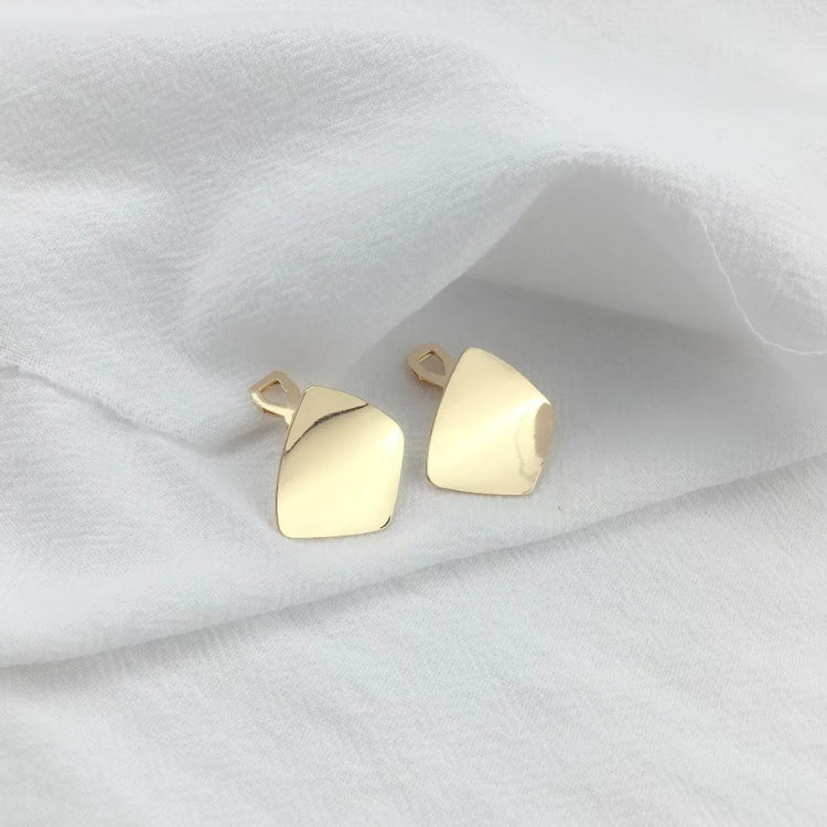 Simple Geometric Diamond Elegant Graceful Matte Stud Earrings