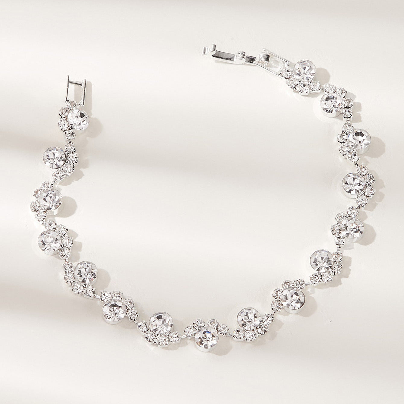 Korean Fashion Bridal Sier Three-piece Suit Necklaces