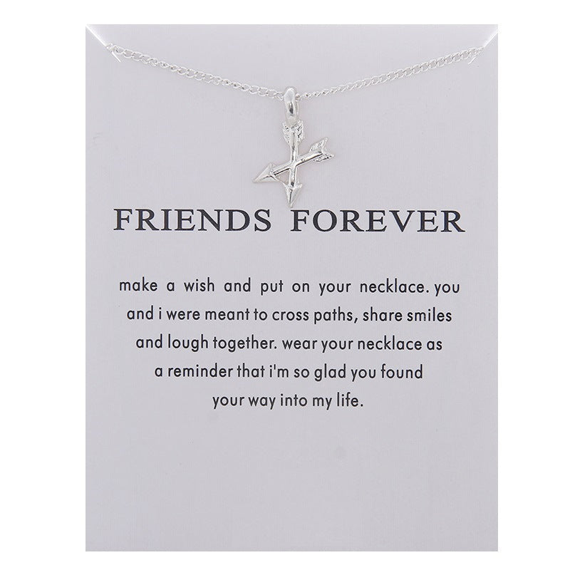 Animal Butterfly Unicorn Alloy Card Clavicle Necklace