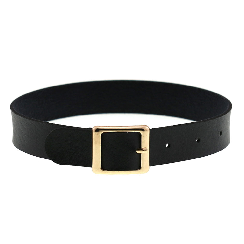 Rock Leather Female Neck Band Personality Collar