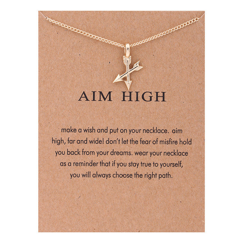 Animal Butterfly Unicorn Alloy Card Clavicle Necklace