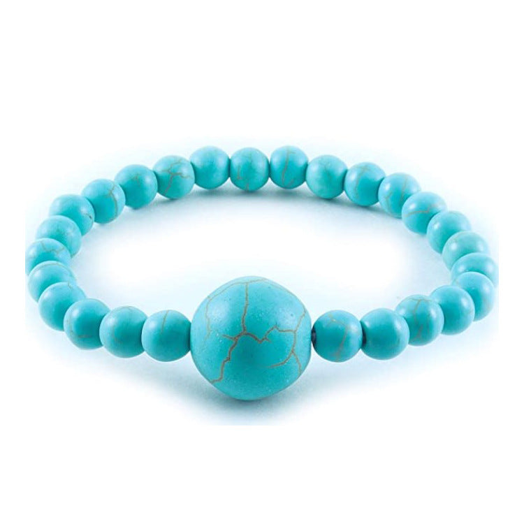 Volcanic Rock White Turquoise Natural Stone Bracelets