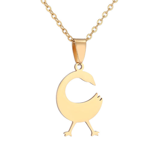 Women's African Symbol Fashion Gold Color Stainless Necklaces