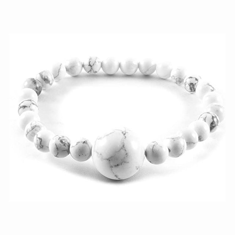 Volcanic Rock White Turquoise Natural Stone Bracelets