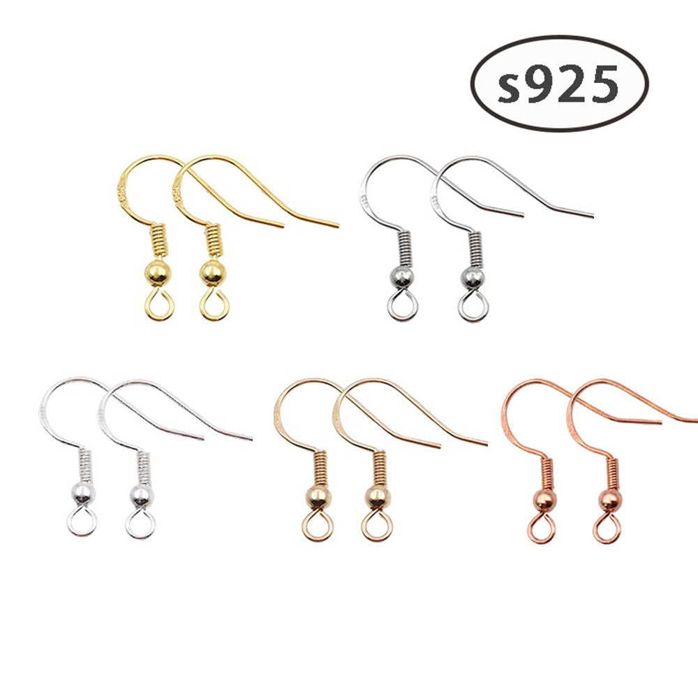 Glamorous Carved Sier Handcraft Material Package Ear Hook