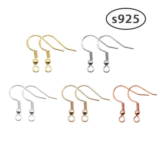 Glamorous Carved Sier Handcraft Material Package Ear Hook
