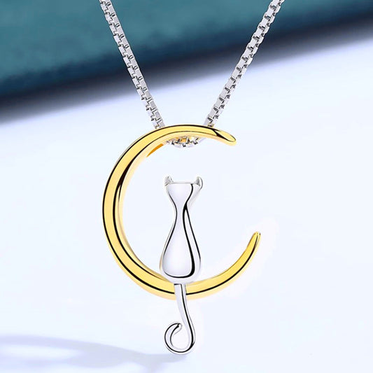 Pet Moon Kitty Female Clavicle Chain Mori Style Necklaces