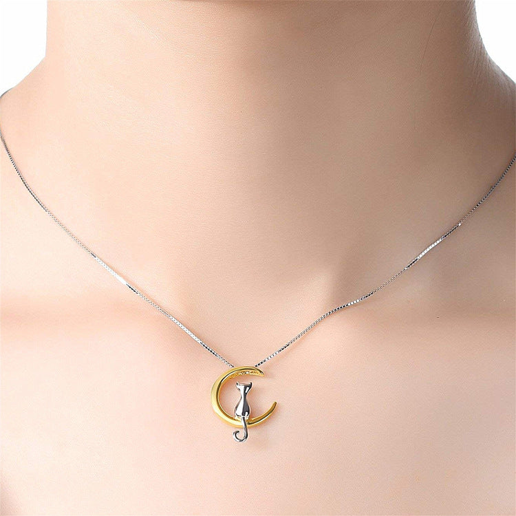 Pet Moon Kitty Female Clavicle Chain Mori Style Necklaces