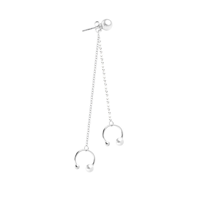 Women's Mori Style Fairy Sterling Sier Cold Super Tassel Stud Earrings