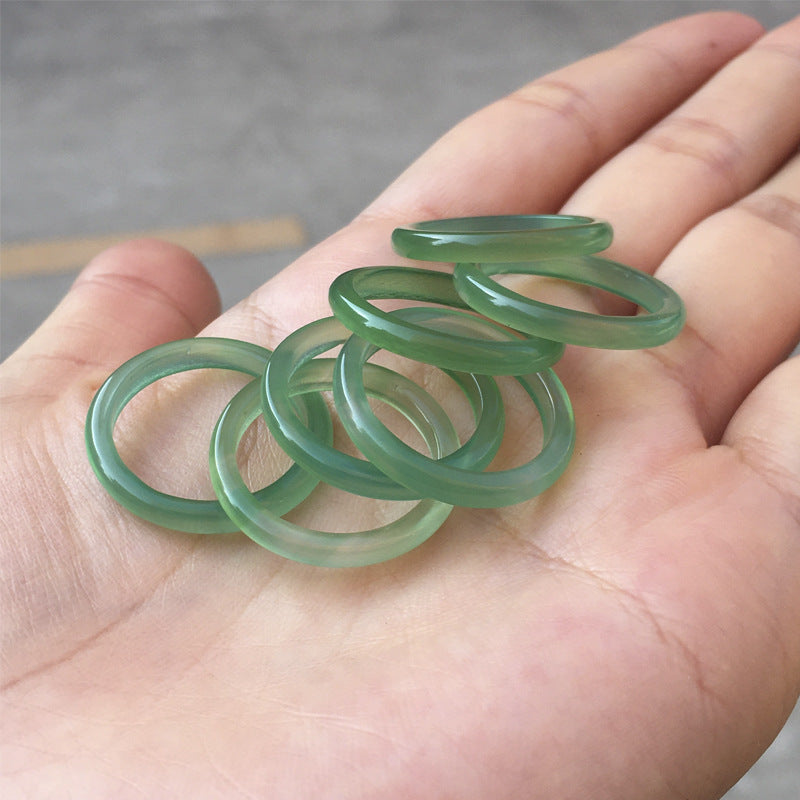 Veet Fine Chalcedony Transparent Little Finger Rings