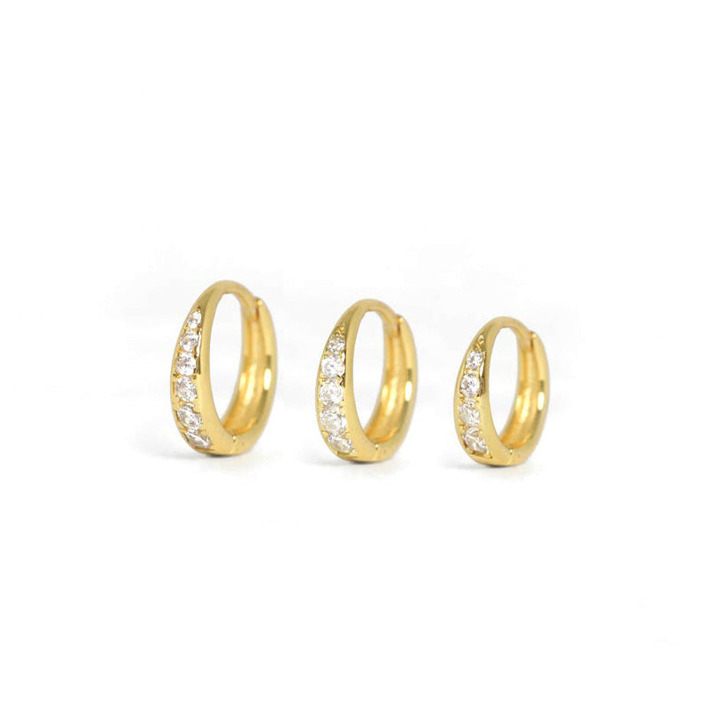 Sterling Sier Ear Clip Atmospheric Round Earrings