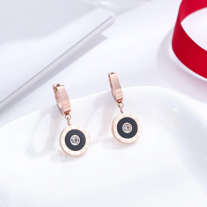 Women's Fashion Titanium Steel Ear Clip Simple Earrings