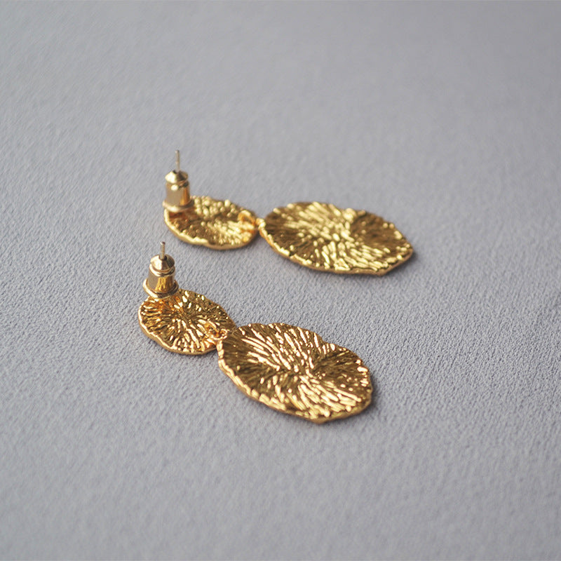 Niche Hipster High Profile Fashion Hand Carved Line Stud Earrings