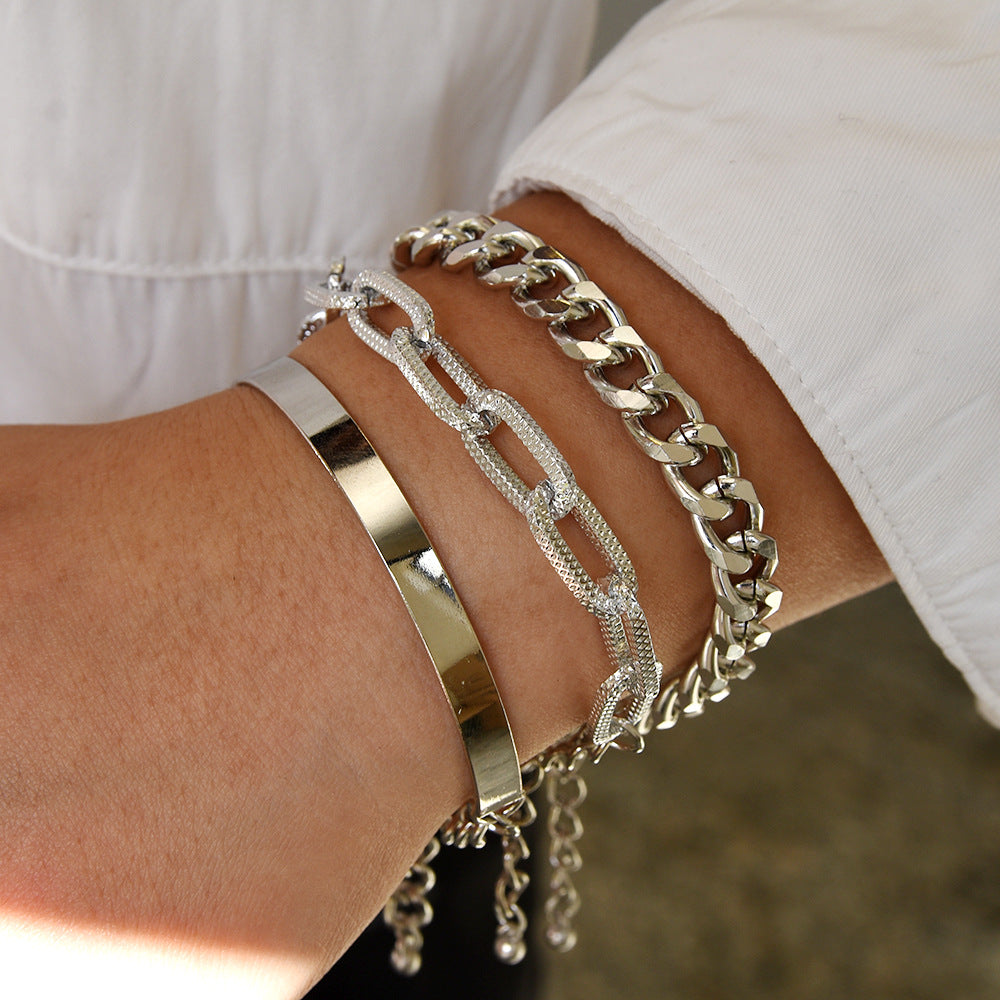 Punk Flat Snake Bones Chain Vintage Bracelet