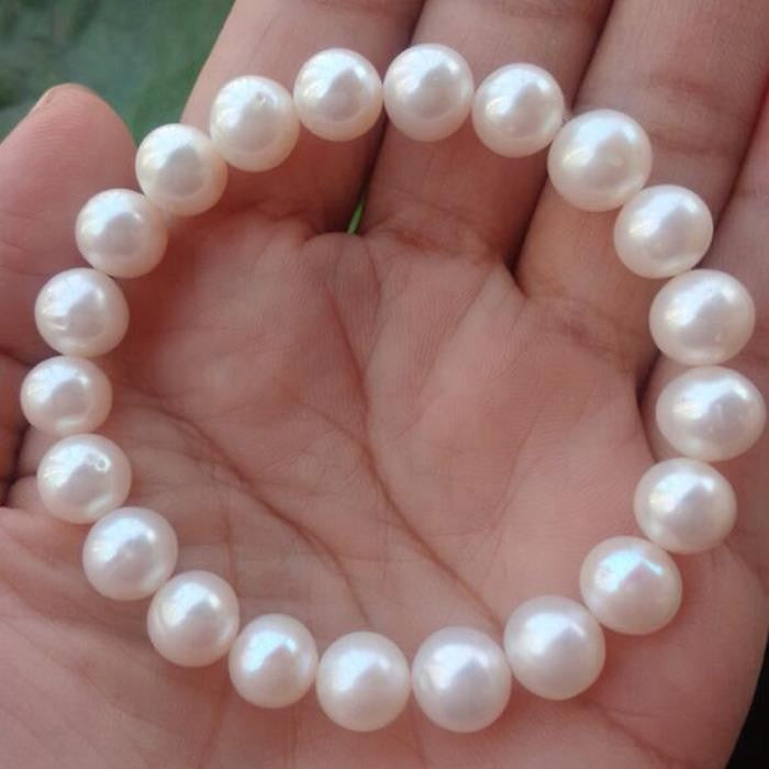 Women's Freshwater Pearl Korean Style Near Round Elegant Simple Series Holiday Bracelet