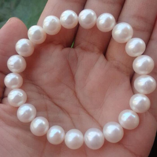 Women's Freshwater Pearl Korean Style Near Round Elegant Simple Series Holiday Bracelet