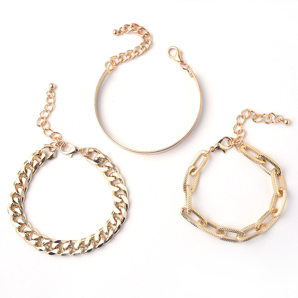Punk Flat Snake Bones Chain Vintage Bracelet