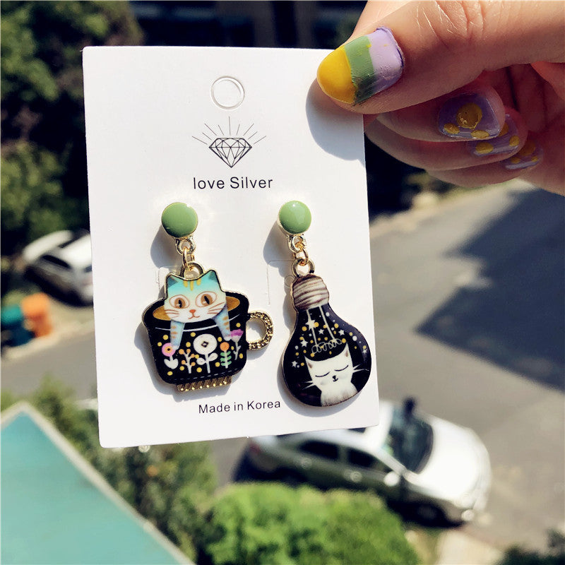 Slave Series Happy Life With Cats Earrings
